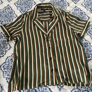 Satin Stripped Button up